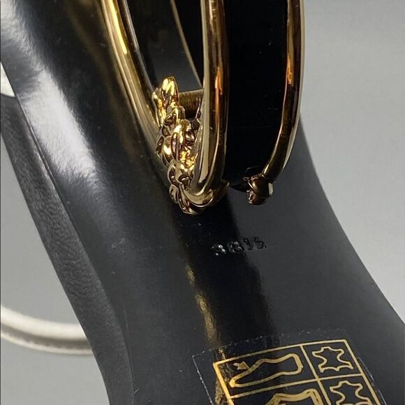 Dolce&Gabbana Game Day DG Leather Baroque-Heel Sandals size 38.5 - Picture 15 of 15